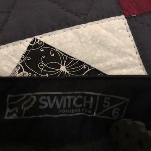 FOX Switch dirt bike pants, black in colour